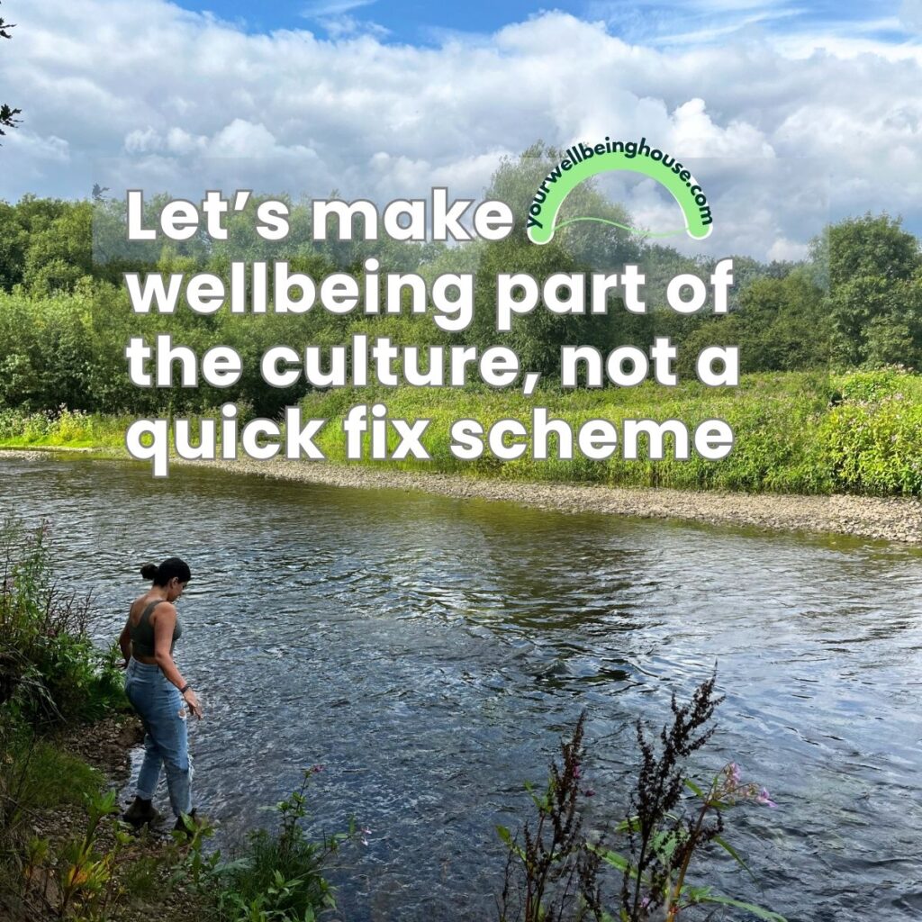 an image about wellbeing washing
